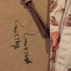 🦢 Bronzed Bird Earrings